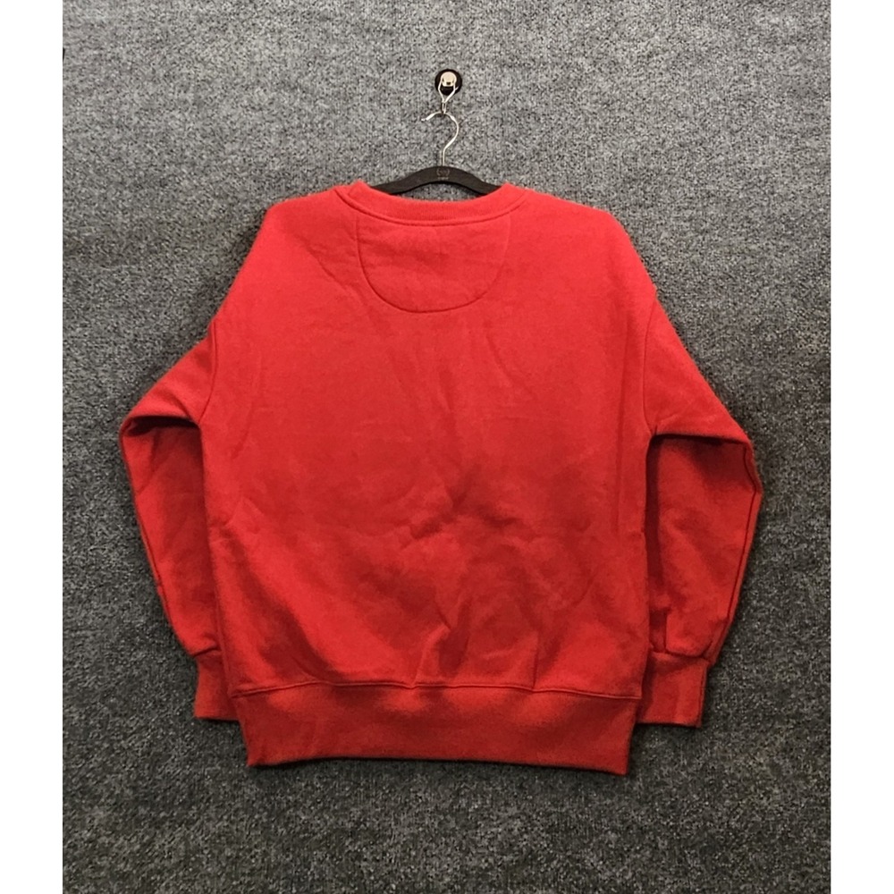 Lulu Mac Sweatshirt Women's Size XS Red White Polka Dot Oversized Embroidered - Picture 2 of 4